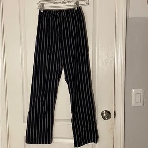 Brandy black & white striped pants